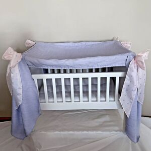 Vtg American Girl Bitty Baby CRIB CANOPY COVER ONLY Doll Bed Purple Lavender
